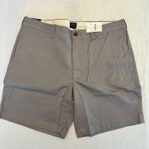 J Crew Slate (Dark Gray) Chino Stretch Shorts. 33W 7" Inseam. BRAND NEW.